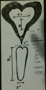 sketch of tracks that may be pterosaur footprints